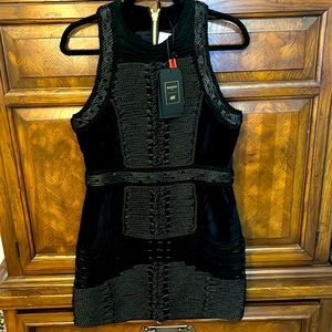 Balmain x H&M Black Velvet Rope Dress